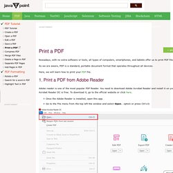 Print a PDF
