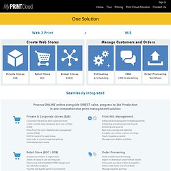 All in one Web to Print and Print Management solution on the cloud