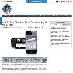 How To Print Directions From The Maps App In iOS 5