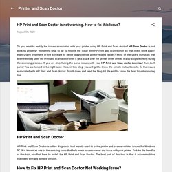 HP Print and Scan Doctor is not working. How to fix this Issue?