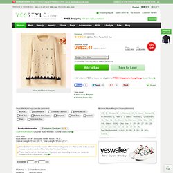Star-Print Furry-Knit Top, Beige , One Size