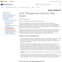 Print Management Step-by-Step Guide