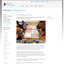 Print & Play Games