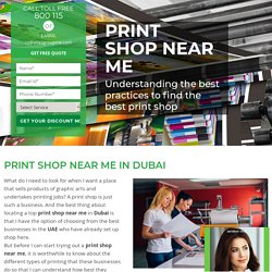Print Service Near me in Dubai