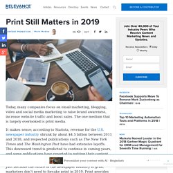 Print Still Matters in 2019