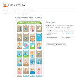 Printable Action Verbs Flash Cards