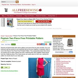 Peplum Two Piece Free Printable Pattern
