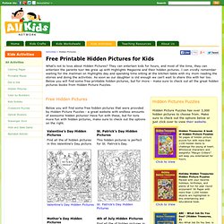 Free Printable Hidden Pictures for Kids at AllKidsNetwork.com