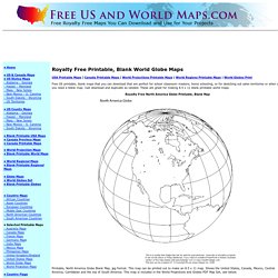 Printable, Blank, World Globe Earth Maps