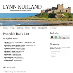 Printable Book List from Author Lynn Kurland