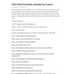 2021-2022 Printable calendar for 2 years – Telegraph