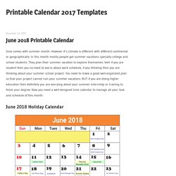 Printable Calendar 2017 Templates