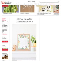 10 Free Printable Calendars for 2015
