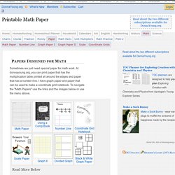 Printable Paper Designed for Math Problems