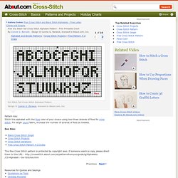 Free Six Stitch Tall Cross Stitch Alphabet Pattern - Free Printable Cross Stitch Alphabet Chart - Free Downloadable Alphabet Graph