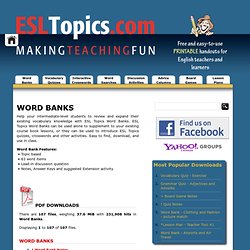 FREE ESL Topics, PRINTABLE PDF Downloads, Handouts & Lessons