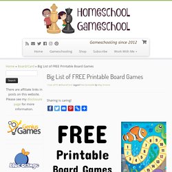 Free Printable Board Games for Education, Fun, or Any Occassion!