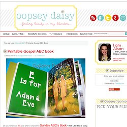 Printable Gospel ABC Book