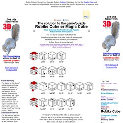 Rubiks Cube Solution - Easy to follow printable instructions