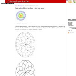 free printable mandala coloring page