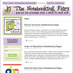 math –free printable notebooking pages