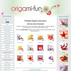 Printable Origami Instructions