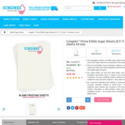 A4 Size Printable Sugar Sheets: Icinginks Edible Sugar Sheets for Cakes