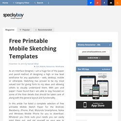 Ultimate Collection of Printable Mobile Sketching Templates