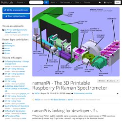 Public Lab: ramanPi - The 3D Printable Raspberry Pi Raman Spectrometer