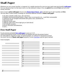 Printable Staff Paper
