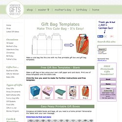 Printable Gift Bag Templates - Cute Bags with Handles