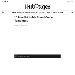16 Free Printable Board Game Templates - HubPages