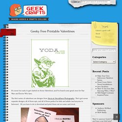 Geeky Free Printable Valentines – Geek Crafts