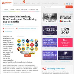 Free Printable Sketching, Wireframing and Note-Taking PDF Templates