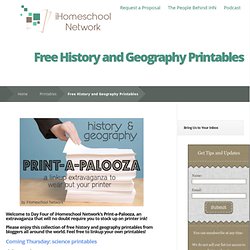 Free History and Geography Printables