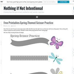 Spring-Themed Scissor Practice for Preschool