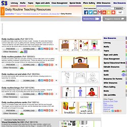 Daily Routine Teaching Resources & Printables for Early years & KS1