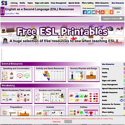 Free ESL / EAL English as a Second Language Resources & Printables