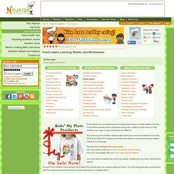 Food Labels Nutrition Printables- Food Label Worksheets, Printout Activities Teaching K-5 Kids Food Labeling Facts