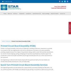 Electronic PCB Assembly Services in the USA by Star Engineering Inc