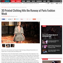 3D-Printed Clothing Hits Paris Fashion Week