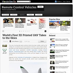 World's First 3D Printed UAV Takes to the Skies « How-To News