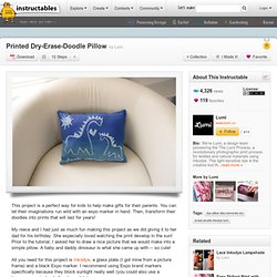 Printed Dry-Erase-Doodle Pillow