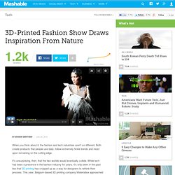 3D-Printed Fashion Show Draws Inspiration From Nature