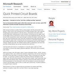 Quick Printed Circuit Boards