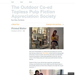 Printed Matter « The Outdoor Co-ed Topless Pulp Fiction Appreciation Society