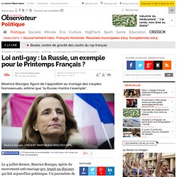 Loi anti-gay : la Russie, un exemple pour le Printemps Français ?
