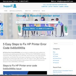 5 Steps to Fix HP Printer Error Code 0x83c0000a