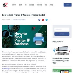 How to Find Printer IP Address [Proper Guide] - StuffRoots