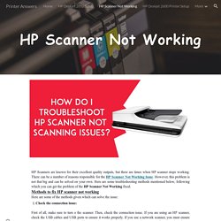 Printer Answers - HP Scanner Not Working